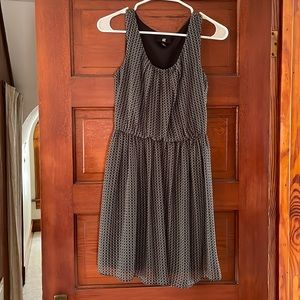 black & white patterned dress